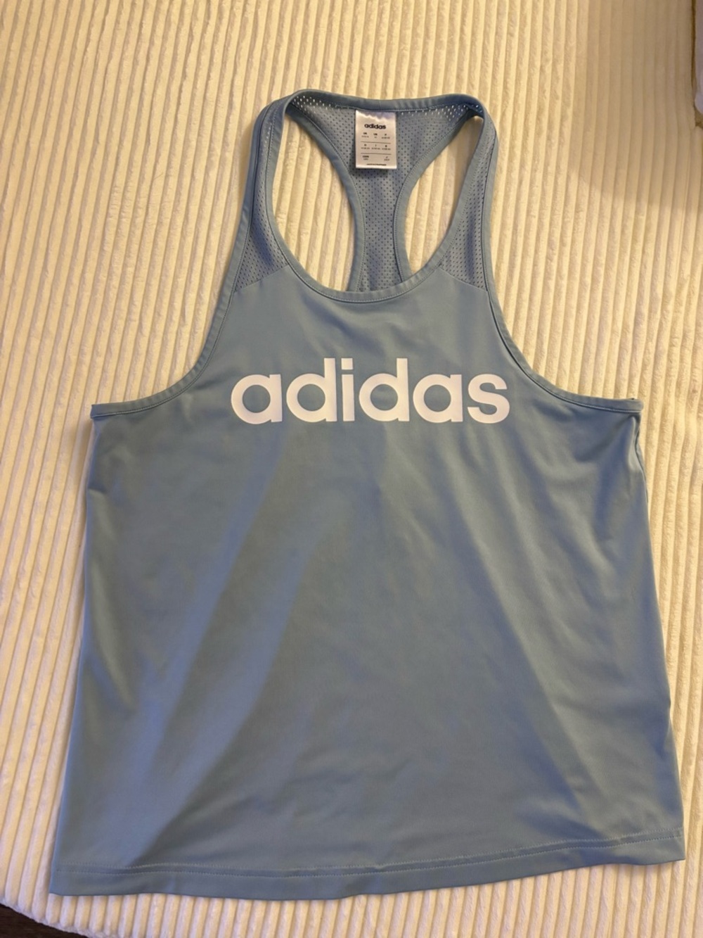 Adidas Women’s Racerback Tank Top Blue Climalite Athletic Gym Size M